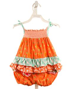 MATILDA JANE  ORANGE   SMOCKED BUBBLE WITH RUFFLE