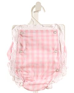 NO TAG  LT PINK  GINGHAM  BLOOMERS WITH EYELET TRIM