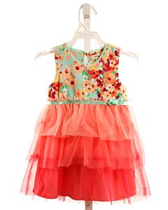 MATILDA JANE  PINK TULLE FLORAL  KNIT DRESS