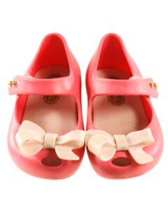 MINI MELISSA PINK MARY JANES *THIS ITEM IS GENTLY USED WITH MINOR SIGNS OF WEAR (FAINT STAINING AND MINOR SCUFFING COULD POSSIBLY BE WASHED OFF ) *EUC SIZE TODDLER 5