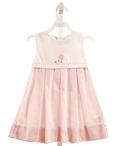 PETIT AMI  LT PINK  FLORAL EMBROIDERED DRESS