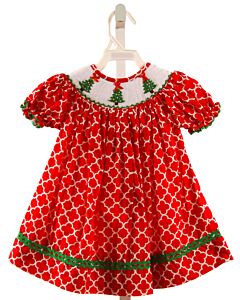 SMOCKED OR NOT  RED   SMOCKED DRESS