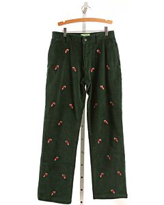 CASTAWAY  FOREST GREEN CORDUROY  EMBROIDERED PANTS