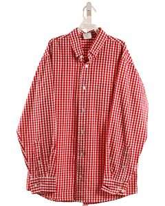 BELLA BLISS  RED  GINGHAM  DRESS SHIRT