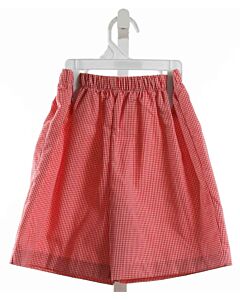 NO TAG  RED  GINGHAM  SHORTS