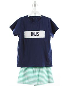 NO TAG  NAVY   SMOCKED 2-PIECE OUTFIT