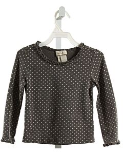 MATILDA JANE  GRAY  POLKA DOT  KNIT LS SHIRT