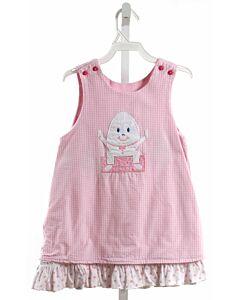 BAILEY BOYS  PINK  GINGHAM APPLIQUED DRESS