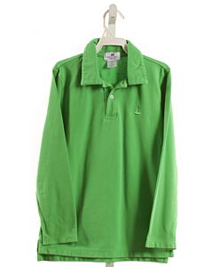 NANTUCKET KIDS  GREEN PIQUE   KNIT LS SHIRT