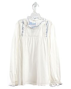 BELLA BLISS  WHITE    DRESS SHIRT WITH RUFFLE