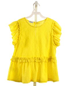 MAYORAL  YELLOW EYELET   SLEEVELESS SHIRT