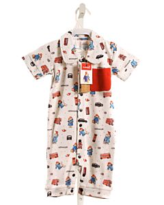 L'OVEDBABY  WHITE  PRINT  KNIT ROMPER