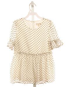 HAYDEN GIRLS  WHITE  POLKA DOT  SHIRT-SS