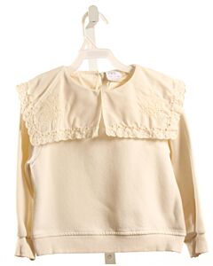 ZARA  OFF-WHITE    PULLOVER WITH EYELET TRIM