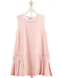 JAMES & LOTTIE  LT PINK  GINGHAM  KNIT DRESS