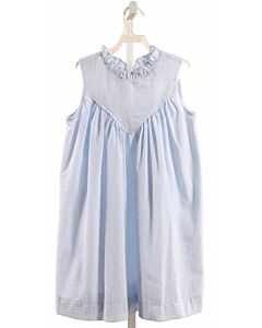 ANVY KIDS  BLUE SEERSUCKER STRIPED  DRESS
