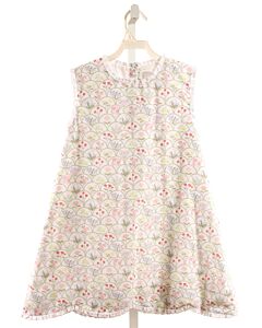 CECIL & LOU  MULTI-COLOR  FLORAL  DRESS WITH EYELET TRIM