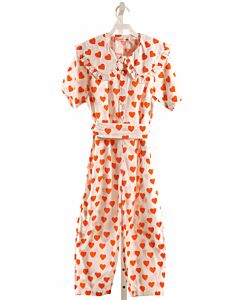 TINYCOTTONS  ORANGE   PRINTED DESIGN ROMPER