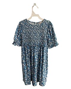 CREWCUTS BLUE FLORAL KNIT DRESS