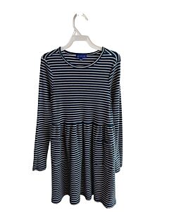 MAISON ME BLUE STRIPED KNIT DRESS