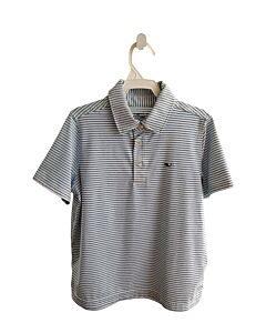 VINEYARD VINES  LT BLUE  STRIPED  KNIT SS SHIRT