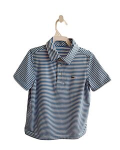 VINEYARD VINES  BLUE  STRIPED  KNIT SS SHIRT