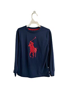 POLO BY RALPH LAUREN  NAVY   PRINTED DESIGN KNIT LS SHIRT