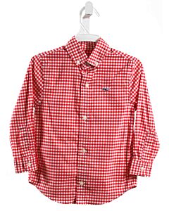 VINEYARD VINES  RED  GINGHAM  DRESS SHIRT