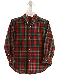 RALPH LAUREN  RED  PLAID  DRESS SHIRT