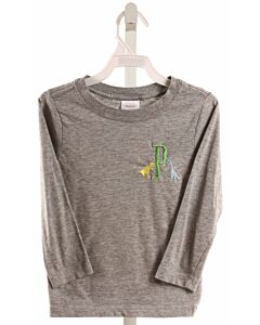 HANNA ANDERSSON  GRAY   EMBROIDERED KNIT LS SHIRT