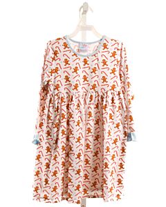 STITCHY FISH  BROWN  PRINT  KNIT DRESS