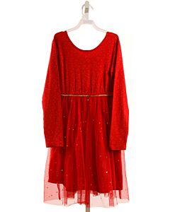 HANNA ANDERSSON  RED TULLE POLKA DOT  KNIT DRESS