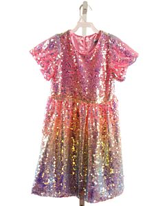 LOLA + THE BOYS  MULTI-COLOR   SEQUINED PARTY DRESS