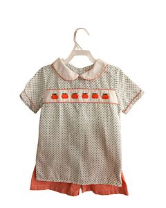 THE SMOCKING PLACE  ORANGE  POLKA DOT  2-PIECE OUTFIT