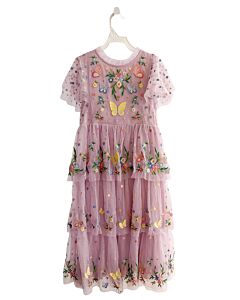 MINI BODEN  LAVENDER TULLE FLORAL EMBROIDERED PARTY DRESS