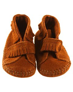 MINNETONKA BROWN MOCCASINS  *EUC SIZE INFANT 3