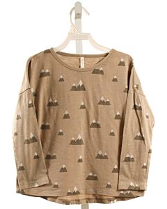 RYLEE & CRU  BROWN   PRINTED DESIGN KNIT LS SHIRT