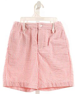 KELLY'S KIDS  RED SEERSUCKER STRIPED  SHORTS