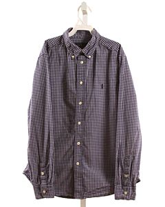 RALPH LAUREN  NAVY  WINDOWPANE  DRESS SHIRT