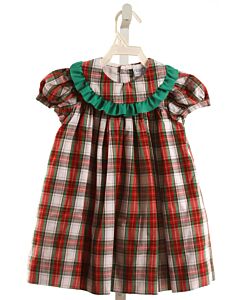 BAILEY BOYS  RED  PLAID  DRESS WITH RUFFLE