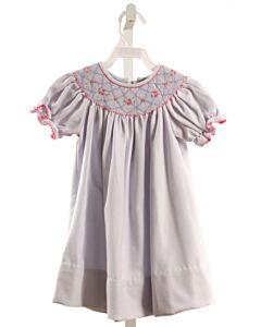 ANAVINI  LT BLUE   SMOCKED DRESS WITH RIC RAC