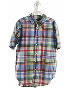 RALPH LAUREN  BLUE  PLAID  DRESS SHIRT