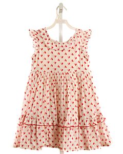 PINK CHICKEN  PINK  PRINT  DRESS WITH RUFFLE