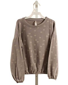 RYLEE & CRU  GRAY  FLORAL  KNIT LS SHIRT