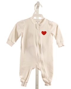 PETIT LEM  WHITE   APPLIQUED KNIT ROMPER