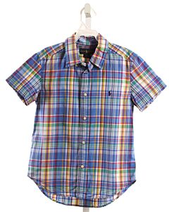 RALPH LAUREN  BLUE  PLAID  DRESS SHIRT