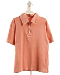 LILA + HAYES  ORANGE  STRIPED  KNIT SS SHIRT