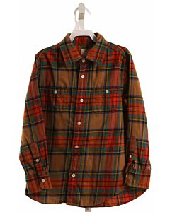 CREWCUTS  BROWN FLANNEL PLAID  DRESS SHIRT