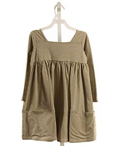 VIGNETTE  GREEN  STRIPED  KNIT DRESS