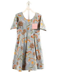 ANISE &AVA  BLUE KNIT  PRINTED DESIGN DRESS